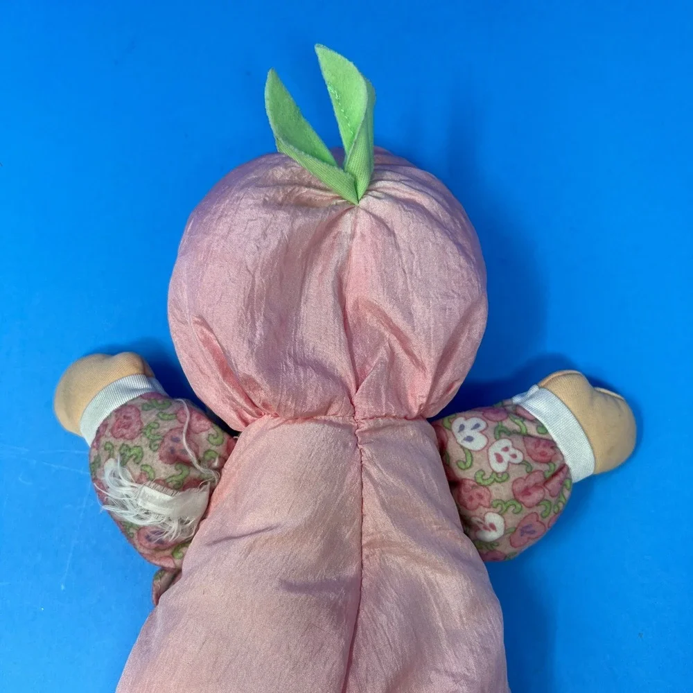 Playskool My Very Soft Baby Doll 12 Inch Pink Floral Vintage 1999 Squeaker Doll